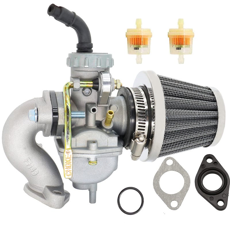 FYSHIQING PZ20 Carburetor Replacement for Kazuma Baja 50cc -125cc TaoTao 110B NST SunL Chinese Quad 4 stroke ATV 4 wheeler Go kart Dirt Bike CRF50F XL75 CRF80F XR50R with 35MM Air Filter +Inlet Pipe Manifold - Image 1